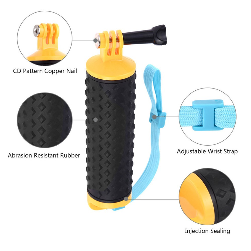 Waterproof Floating Hand Grip For GoPro Camera Hero 7 Session Hero 6 5 4 3+ 2 Water Sport Action Cameras Handler Accessories_voghion.com