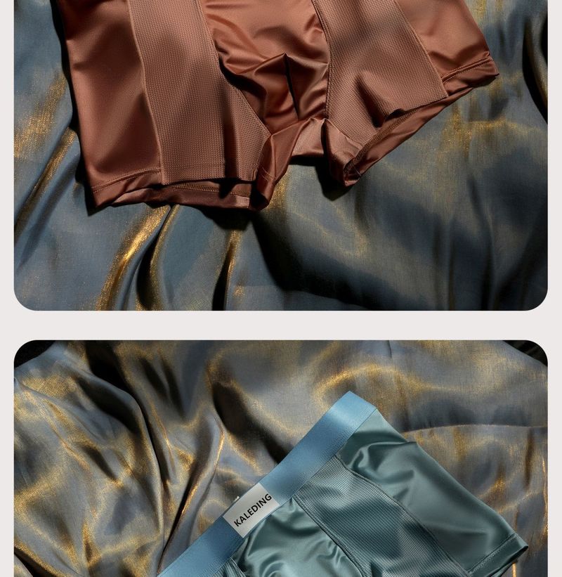 Breathable Mesh Men's Underwear - 1 Pack Ice Silk Boxer Briefs With Cooling Comfort & Stretch Fit For All-Day Wear (Multiple Colors & Sizes Available)_voghion.com
