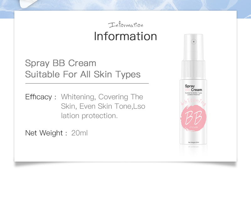 Creme 20 ml BB Gesicht Concealer Spray Bleaching Creme Körper Bleaching Feuchtigkeitsspendende Make-Up Tragbare Schönheit Gesicht_voghion.com