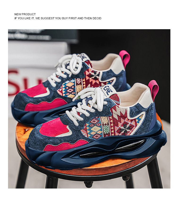 Chaussures en toile pour hommes, polyvalentes, tendance, décontractées, semelles épaisses, antidérapantes, pour sports de plein air, augmentant la taille, 2025_voghion.com