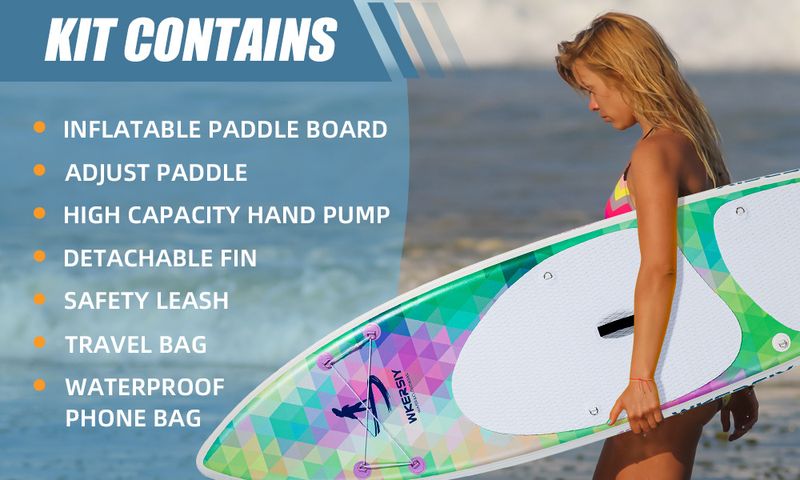 inflatable paddle board 10'6 including sup paddle, paddleboard backpack, pump, leash_voghion.com