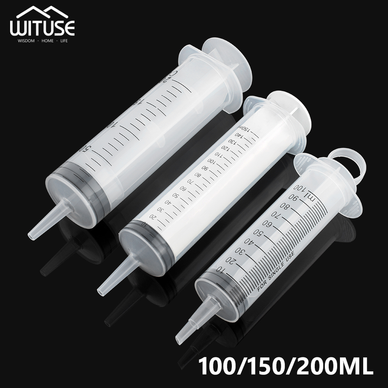 50 ml/100 ml/150 ml/200 ml plastique réutilisable grand grand hydroponique nutriment stérile santé mesure seringue outils chat alimentation Acc_voghion.com