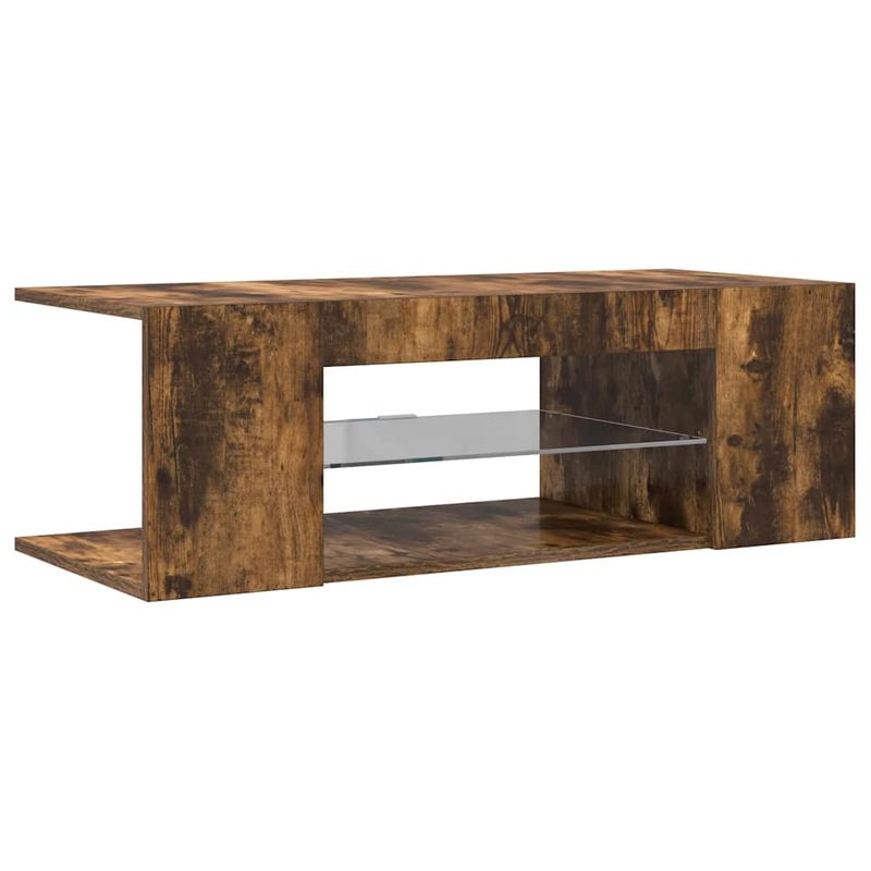 TV-Schrank mit LED-Leuchten Räuchereiche 90x39x30 cm_voghion.com