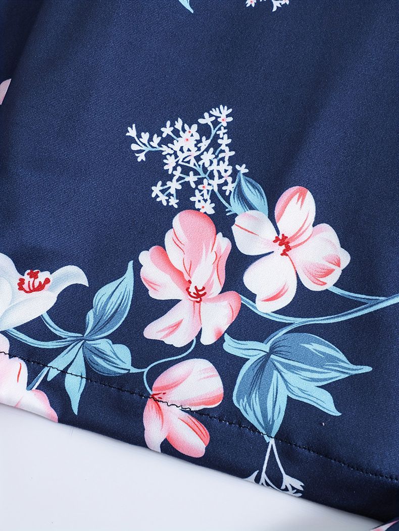 Otoño e invierno, ropa grande para el hogar para bebé, cárdigan Floral de seda de leche, pantalones de manga larga, conjunto de pijamas para niños, otoño_voghion.com