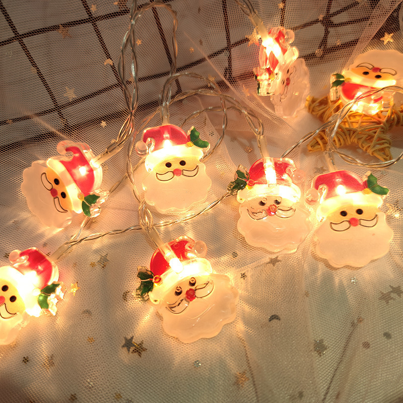 Nueva cadena de luces LED navideñas, luces de colores para el festival de Papá Noel, cadena de luces decorativas para árbol de Navidad, luces de Papá Noel_voghion.com