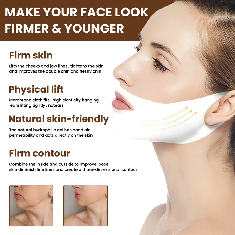 EELHOE Straffende, straffende Gesichtsmaske, Kinn-Up-Patch, V-Linien-Lifting-Maske für Frauen, Männer, Gesicht und Hals schlanker_voghion.com