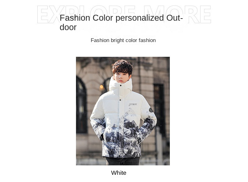 Daunenjacke für Herren, Winter, weiße Entendaunen, kalt, warm, Kapuzenjacke, Teenager, Hong Kong-Stil, Gezeitenmarke, Herren-Daunenjacke_voghion.com