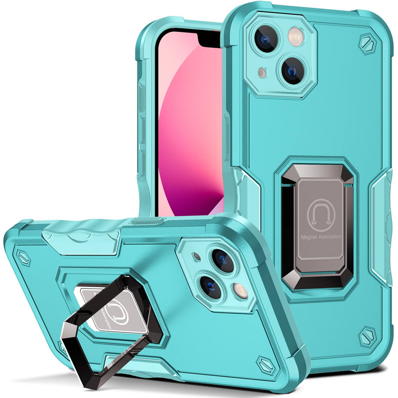 Θήκη προφυλακτήρα Armor Anti Shockproof για iPhone 15 14 13 12 11 Pro Max 15Plus 14Plus 12Mini 13Mini XR XS Max X 7 8 SE Δακτυλιοειδής μαγνητική μεταλλική θήκη δαχτυλιδιού_voghion.com