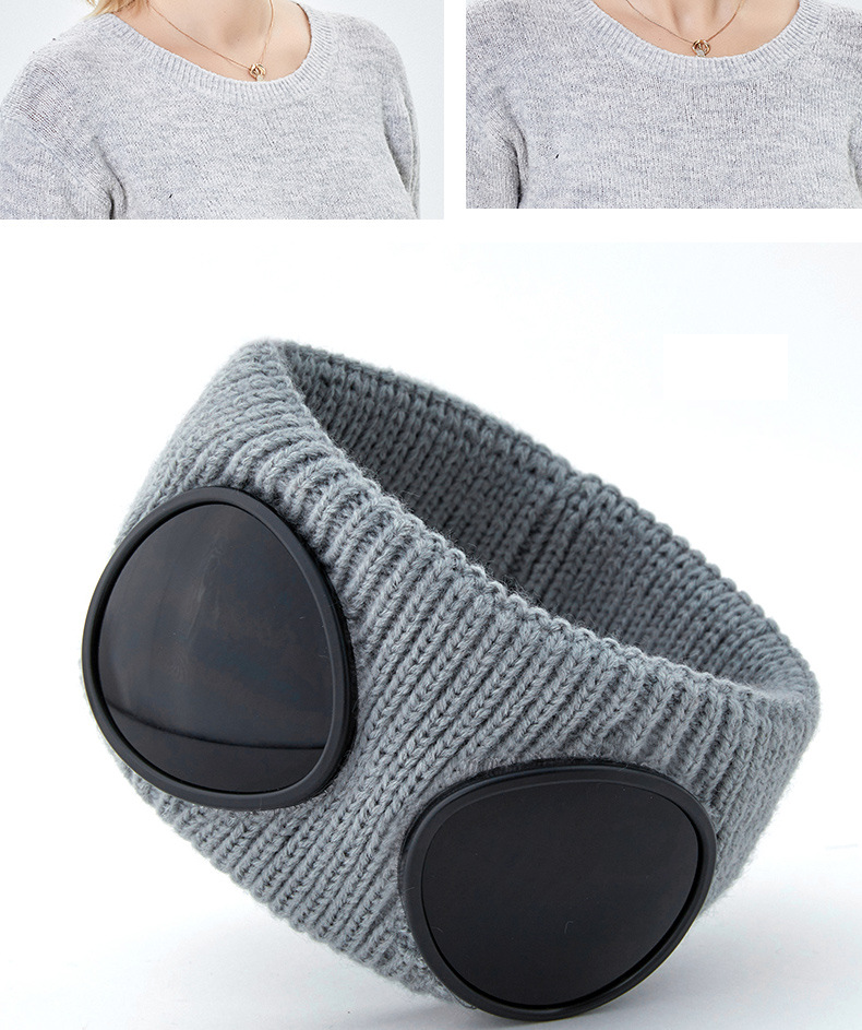 Unisex Accessories akinių vilnos galvos juostelė pora kasdieniška galvos juosta paprasta vėjui atspari megzta galvos juosta_voghion.com