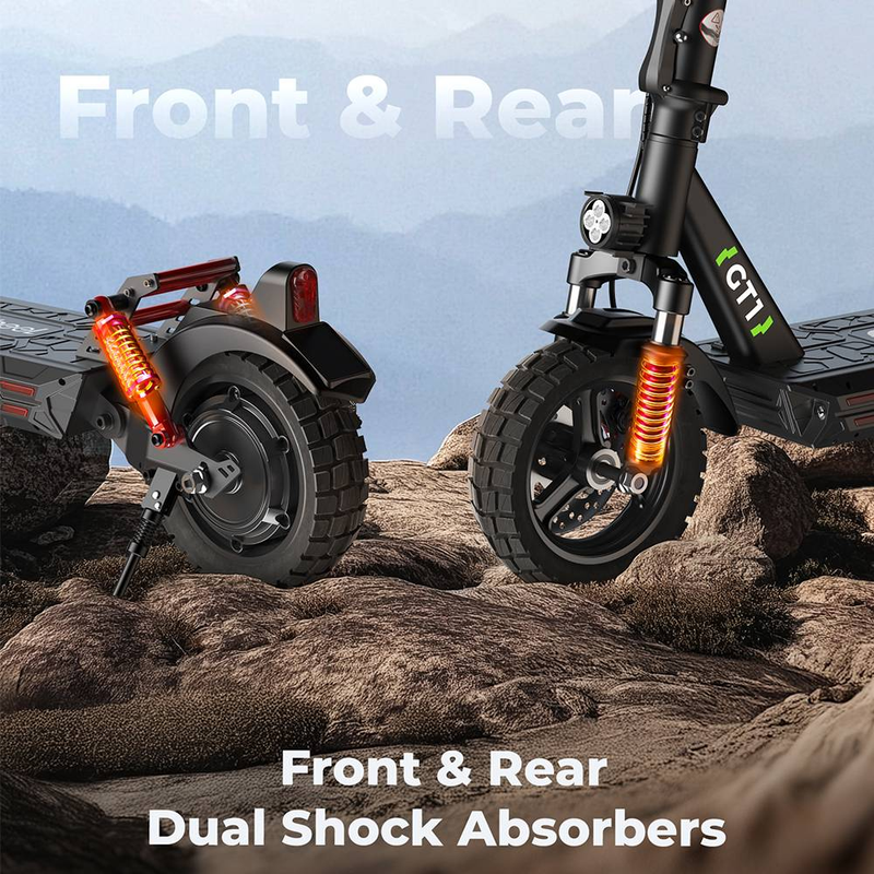 isinwheel GT1 Elektroroller 800W 48V 10Ah Akku, 10-Zoll-Offroad-Klapproller App-Steuerung_voghion.com