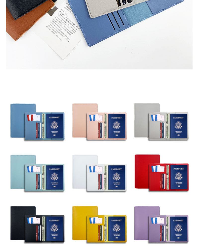 Card Cases Leather Multi-card Passport Protection This Set Of Travel Passport Holder Pu Leather Thickened Passport Bag_voghion.com