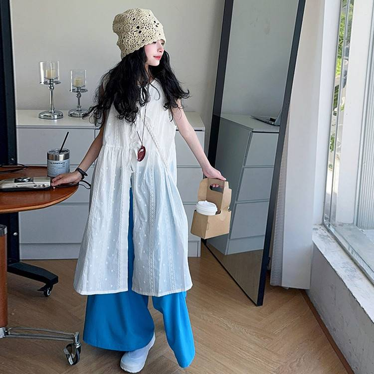 Gonna e pantaloni estivi alla moda in stile western per ragazze delle scuole superiori e bambini, set da tre pezzi impilati_voghion.com