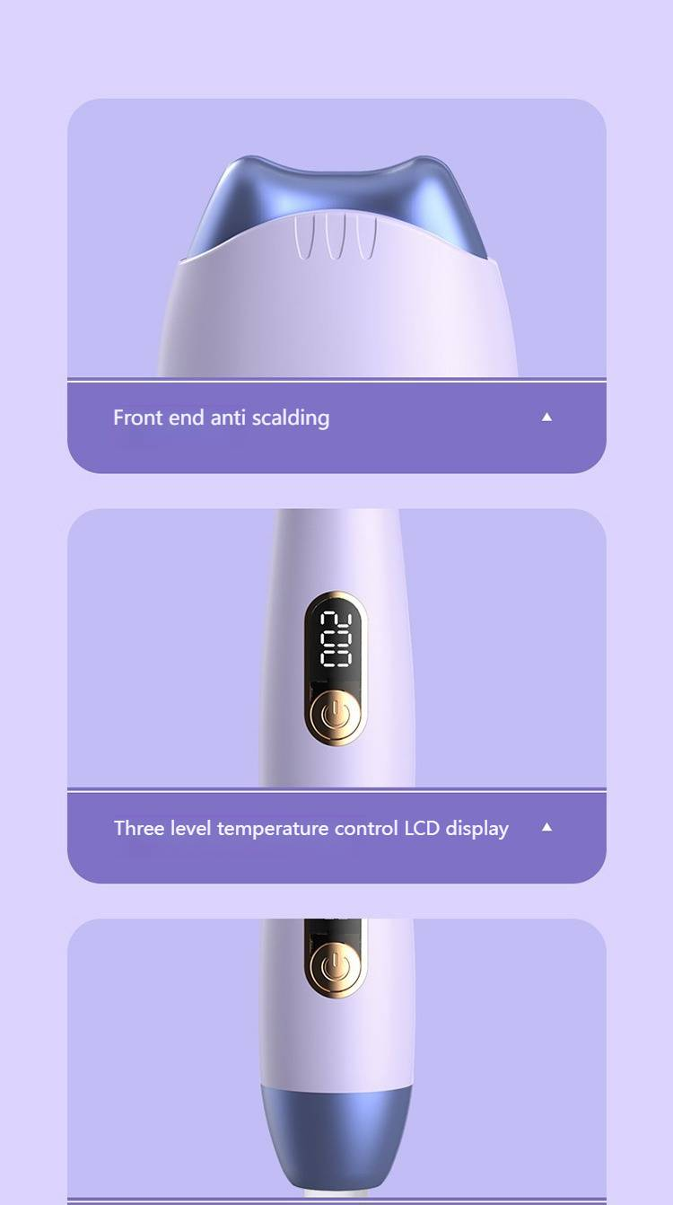 Professional Ceramic Tourmaline Ionic Hair Curler For French Waves, Short Hair & Boho Curls – Damage-Free Styling With Even Heat Distribution_voghion.com