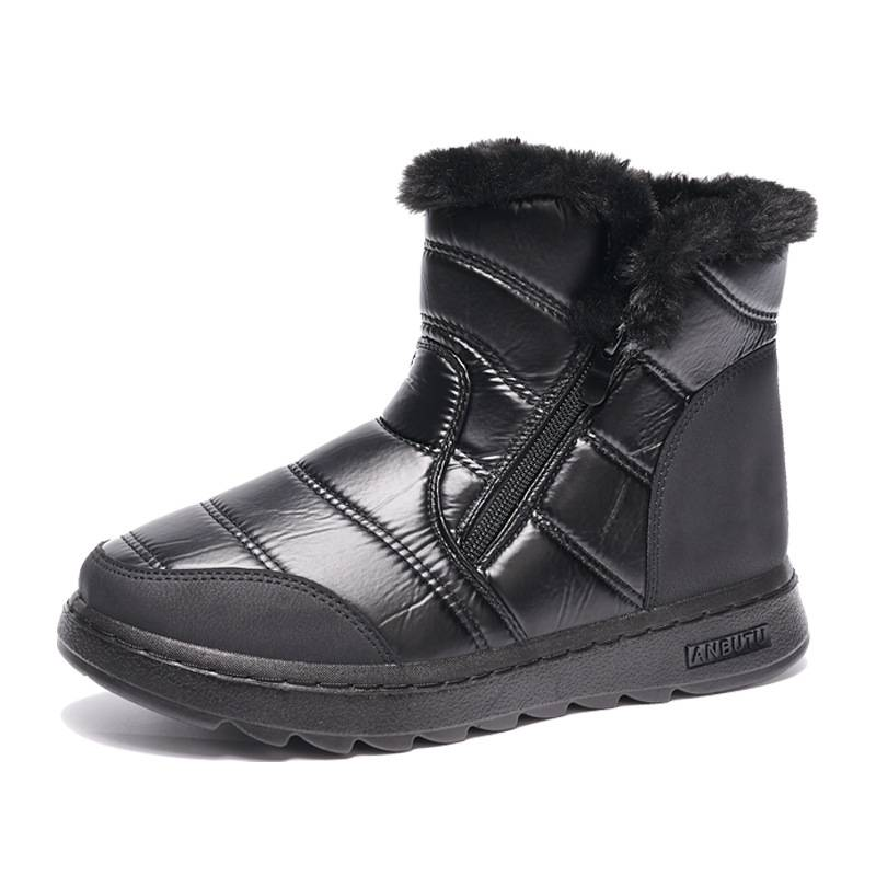 Nuove scarpe alte in cotone per donna, stivali da neve caldi e in pile, scarpe da mamma 2025_voghion.com