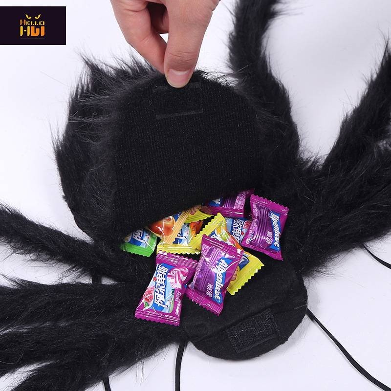 Accessoire de déguisement d'araignée géante et effrayante - Décoration effrayante pour fête d'Halloween, araignée colorée à sangle pour cosplay et farces_voghion.com