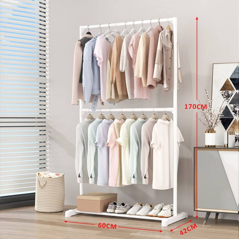 Stainless Steel Wing-Style Clothes Drying Rack – Freestanding Indoor/Outdoor Garment Organizer – Black & White (60cm/80cm/1m)_voghion.com