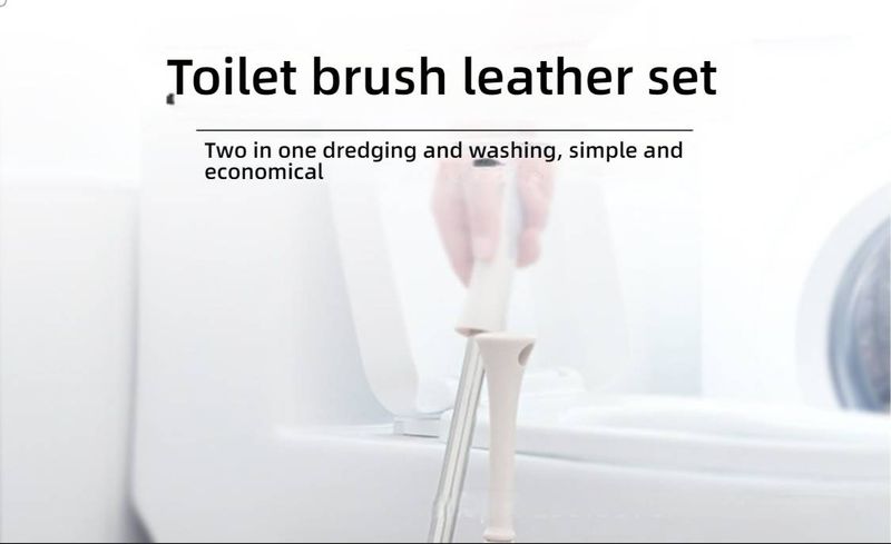 Escova de banheiro com cabo longo – Ferramenta de limpeza de banheiro resistente para manchas difíceis, cabo ergonômico antiderrapante, cerdas de plástico duráveis_voghion.com
