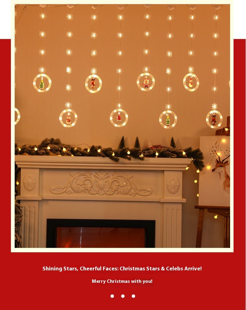 Luci natalizie a LED a forma di ghiacciolo - Design a forma di stella/fiocco di neve/cuore telecomandati, bianco caldo e multicolore, alimentate tramite USB_voghion.com