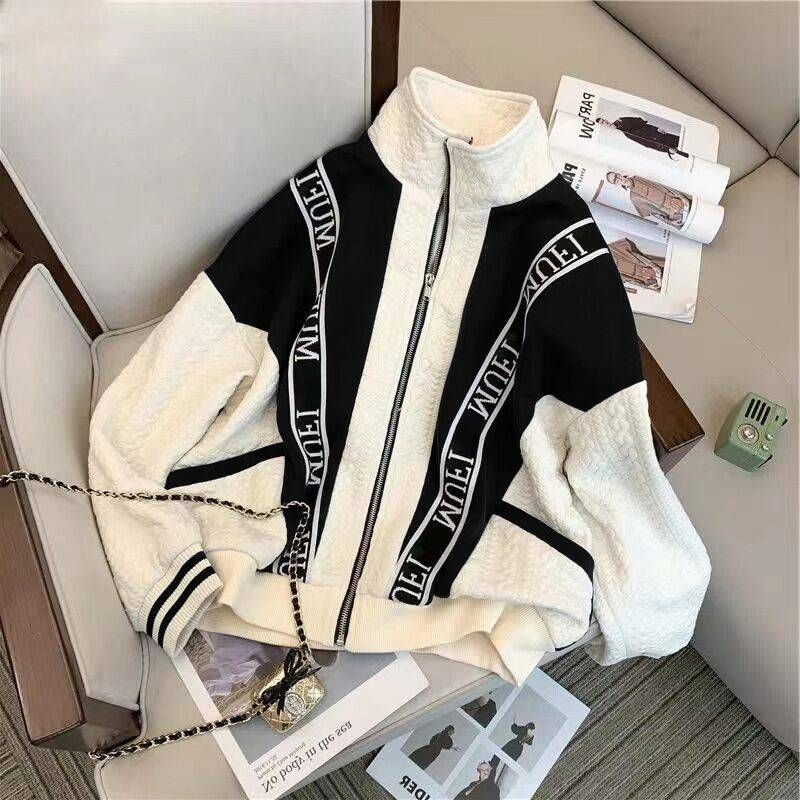 Dameskledingstation Casual Mode Damespak Nieuw Grote Maat Losse Buitenlandse Stijl Trui Kleine Stijl Sport Tweedelig Pak_voghion.com