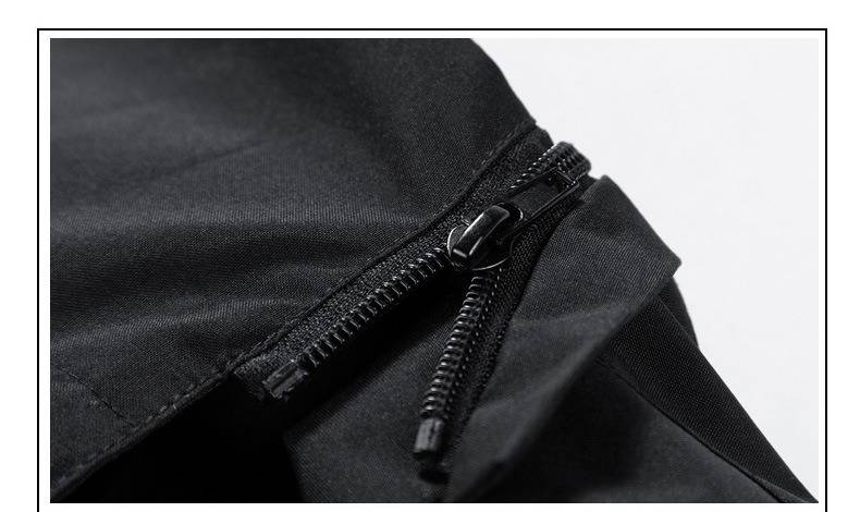 Wasserdichte und winddichte Herrenjacke mit Kapuze – Leichte Outdoor-Wanderjacke für Bergsteigen und den Alltag (Schwarz/Dunkelgrau, M-5XL)_voghion.com