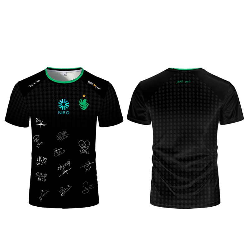 Team Falcons Esports Club 2025 Nieuwe uniformen Professionele speler Gesigneerde herdenkingsshirts CS2 Niko Fans Aangepaste T-shirts_voghion.com