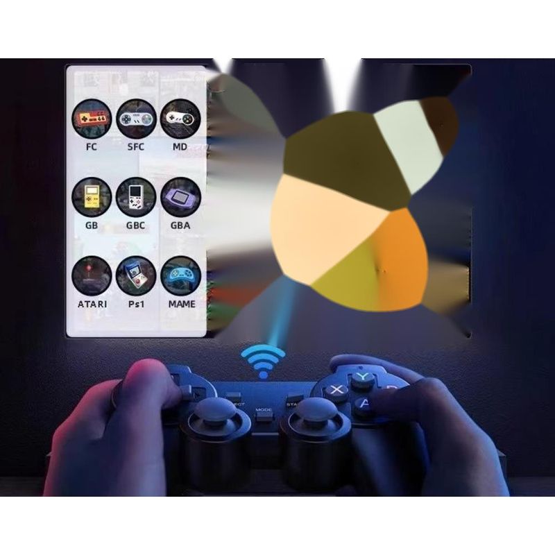 M8 Wireless TV HD Arcade PS1 Home Two-Player Classic Game Console_voghion.com