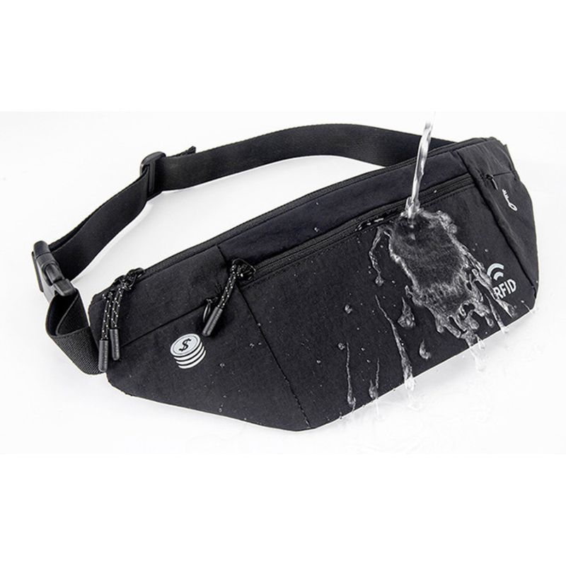 Weiqiang Nuovo marsupio da viaggio antifurto RFID per sport all'aria aperta, corsa, impermeabile, in nylon, vestibilità slim, leggero_voghion.com