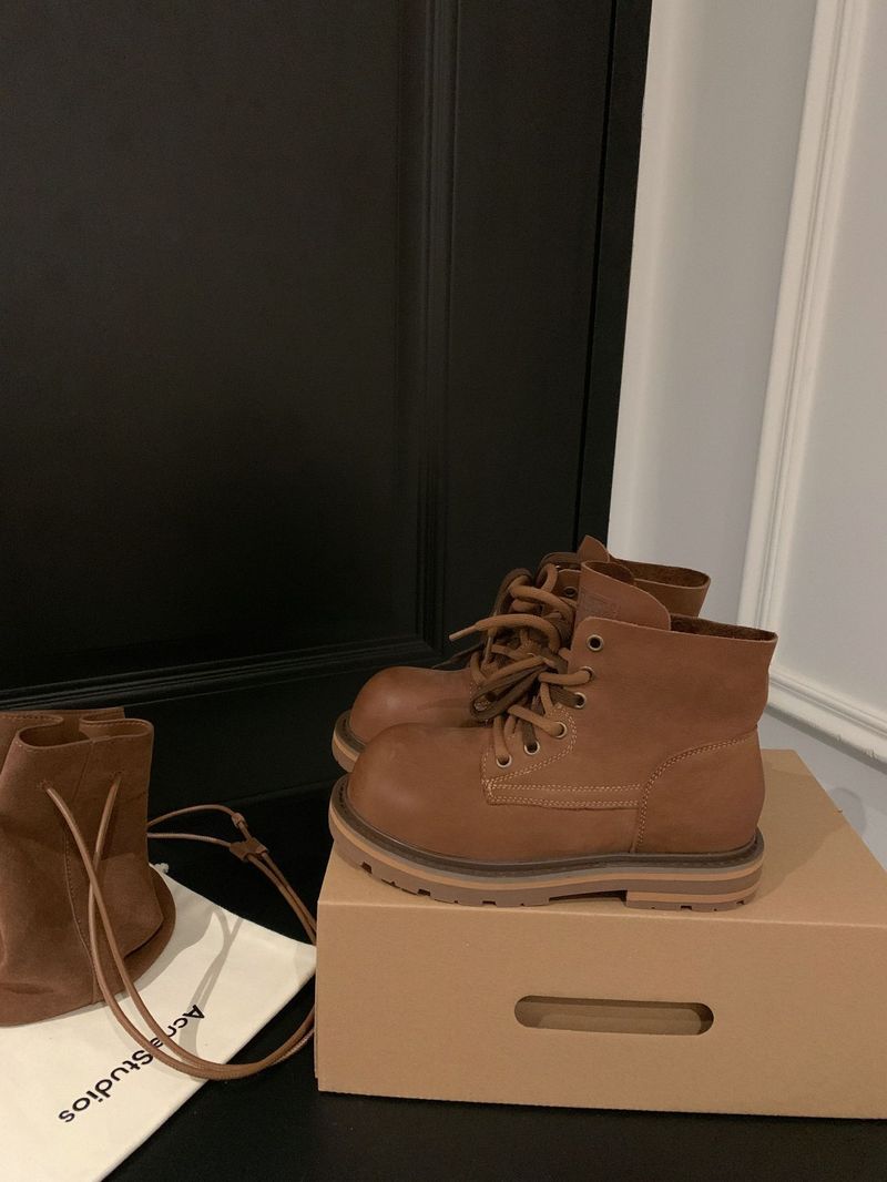 Full Cowhide High-Quality Martin For Women, New Autumn And Winter Leather Soft Sole Women's Short Boots, Work Boots_voghion.com