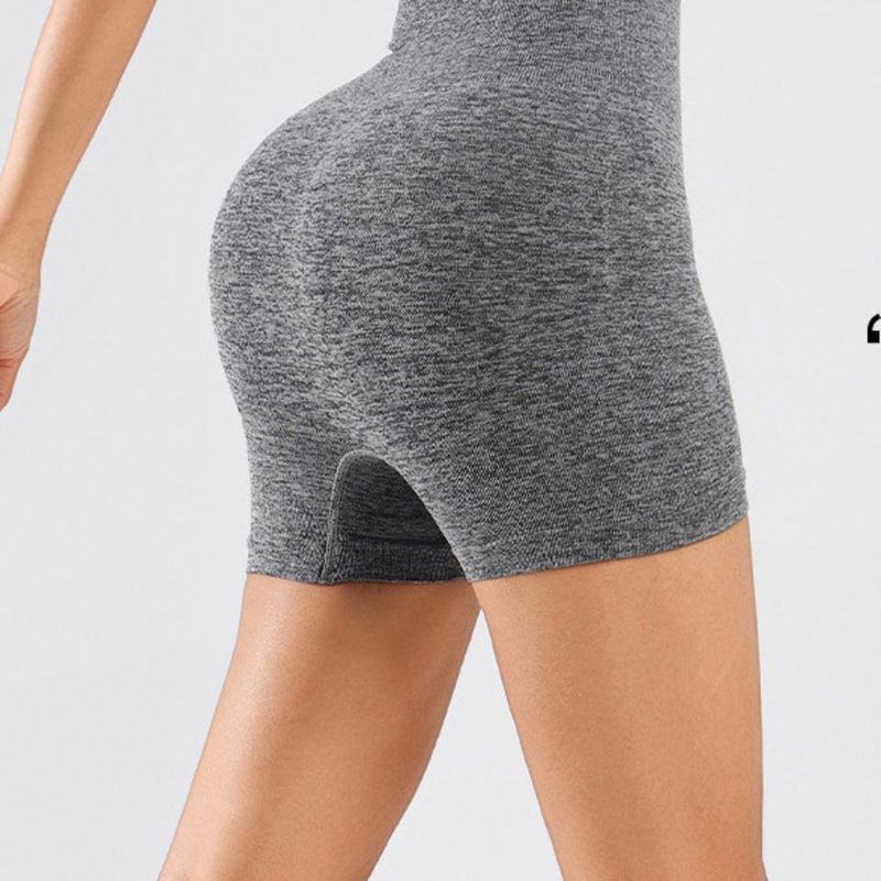 Conjunto deportivo TK de camisola con sujetador push-up, camiseta de manga corta, pantalones cortos de cintura alta, ajustado, para levantamiento de cadera y fitness._voghion.com