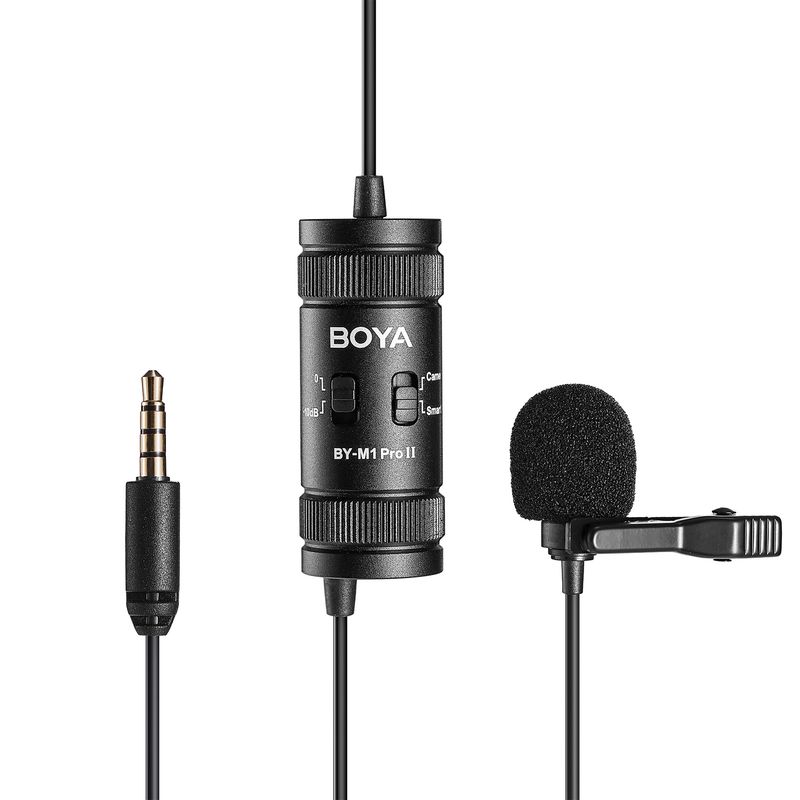BOYA BY-M1 Pro II Universelles Ansteckmikrofon Omnidirektionales Ansteckmikrofon 3,5 mm TRRS-Stecker 6 M für Smartphone-Kamera_voghion.com