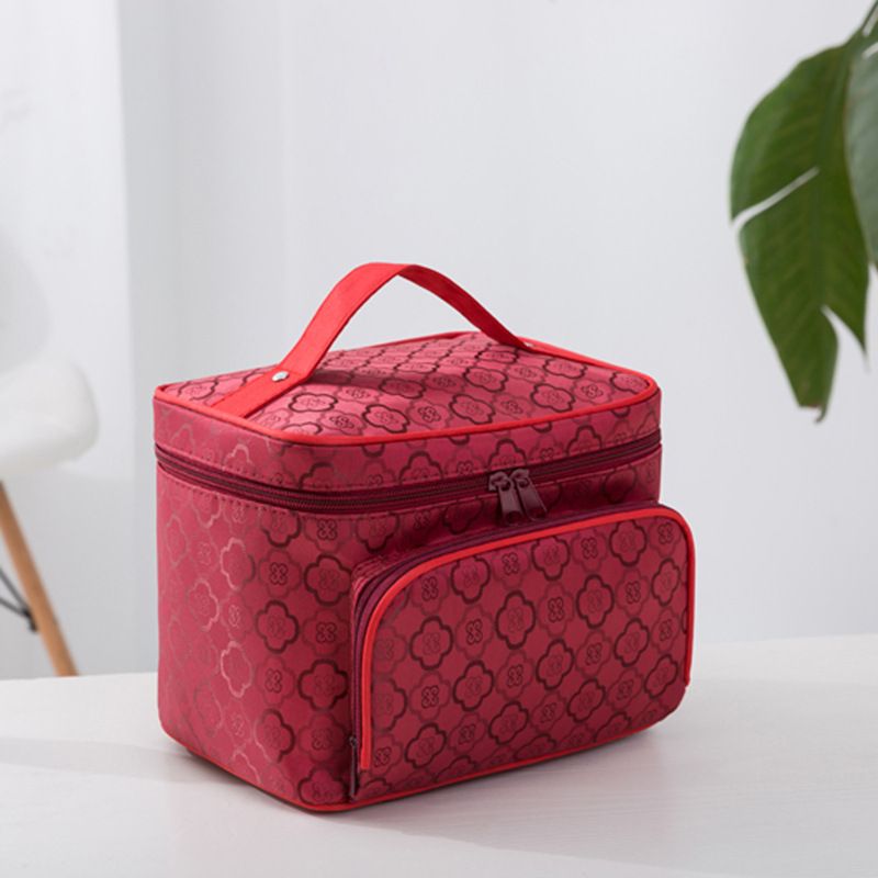 Student Reiseaufbewahrung Große Kapazität Handheld Damen Make-up Fall Reißverschluss Tragbare Kulturtasche_voghion.com