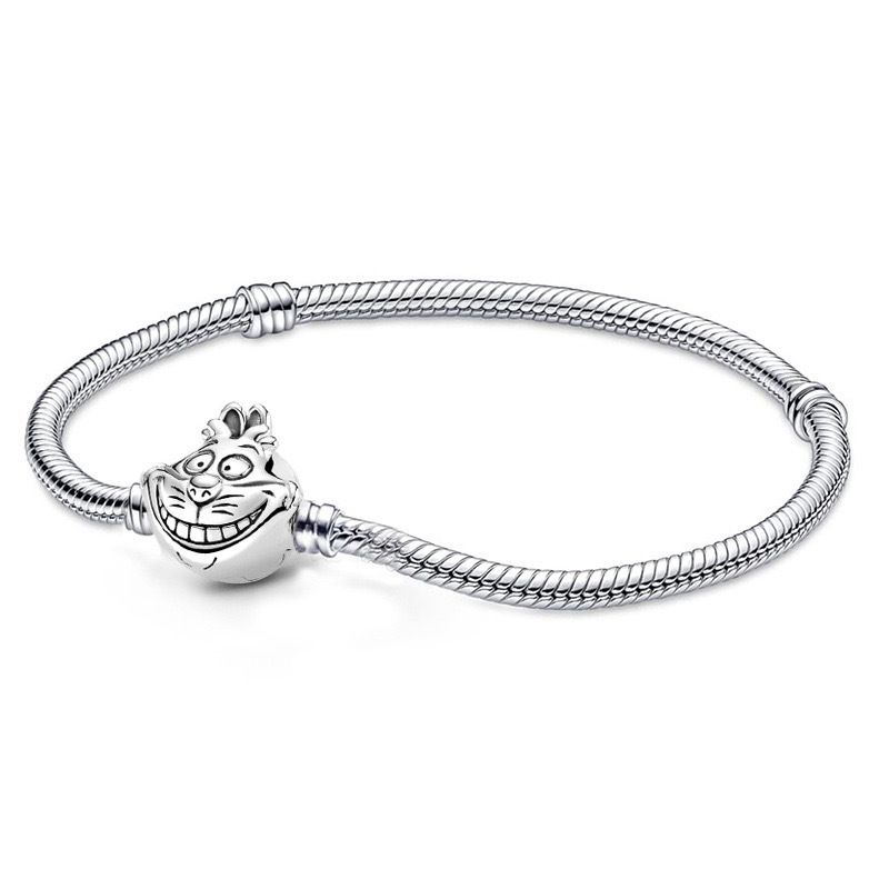 Nuovo braccialetto fai da te di base da donna Panjia con catena a forma di cuore in rame bianco con perline e chiusura a serpente_voghion.com