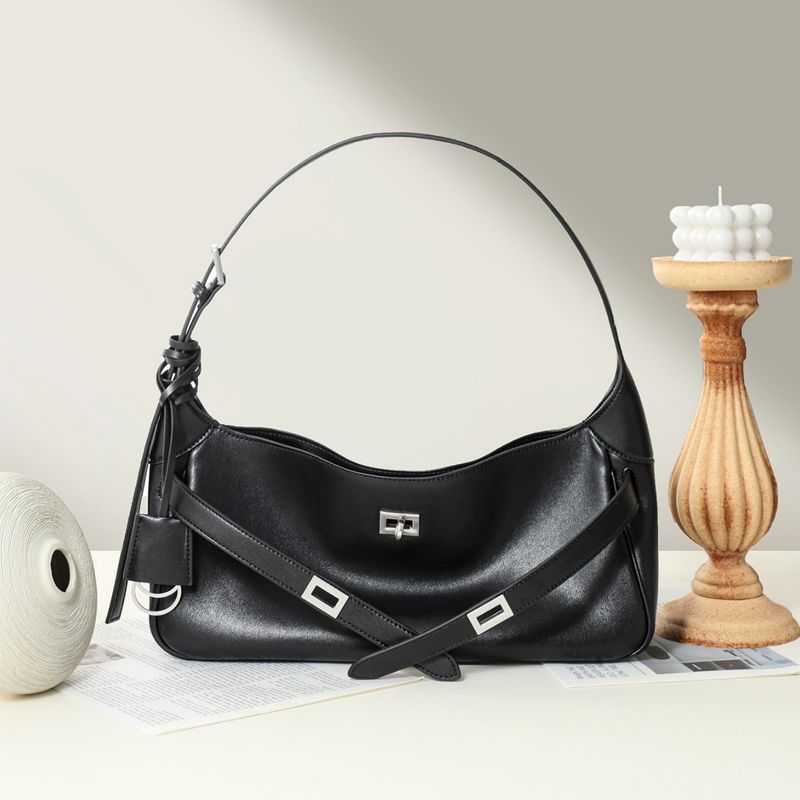 Borsa a tracolla da pendolare con fibbia in pelle bovina, nuova borsa a tracolla in vera pelle, grande capacità, da tenere a mano, da ascella, 2025_voghion.com