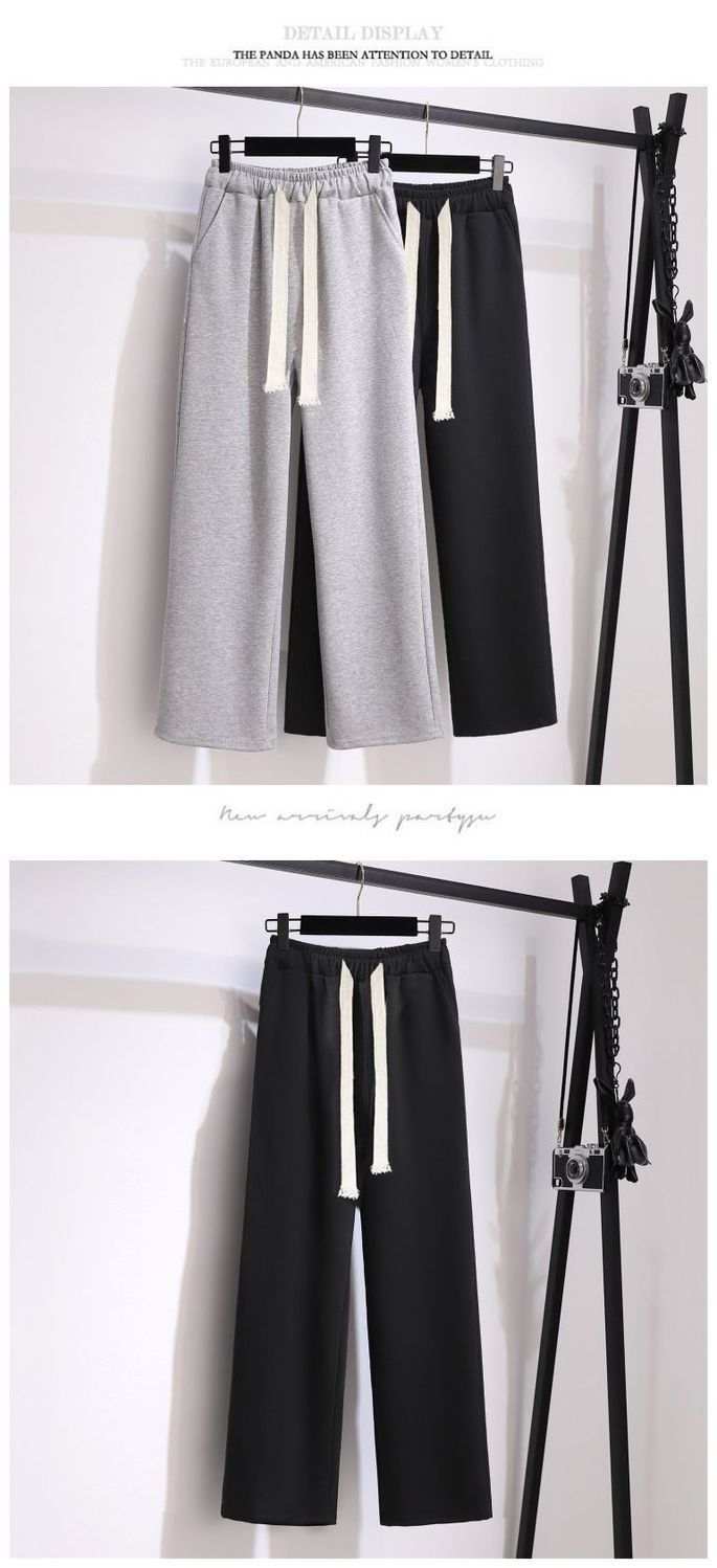 Completo trendy con felpa con cappuccio a maniche lunghe e colletto blu navy e pantaloni larghi con coulisse - Comodo abbigliamento casual da strada, tessuto in poliestere traspirante_voghion.com