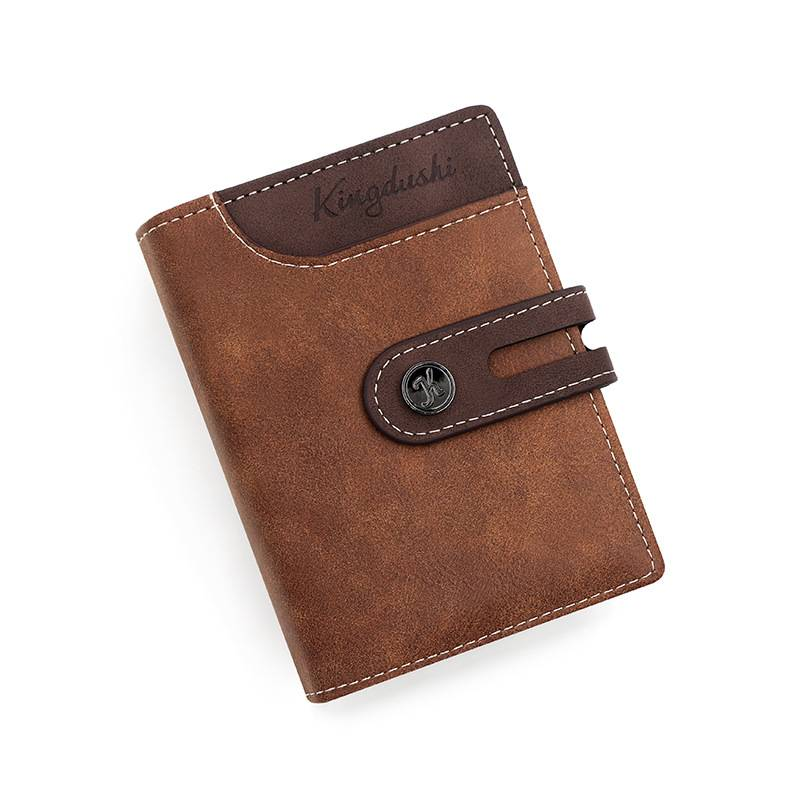 Beliebte Mode-Brieftasche für Herren, kurze vertikale seitliche Reißverschluss-Doppelfalten-Schnalle-Brieftasche, hochwertiges Design_voghion.com