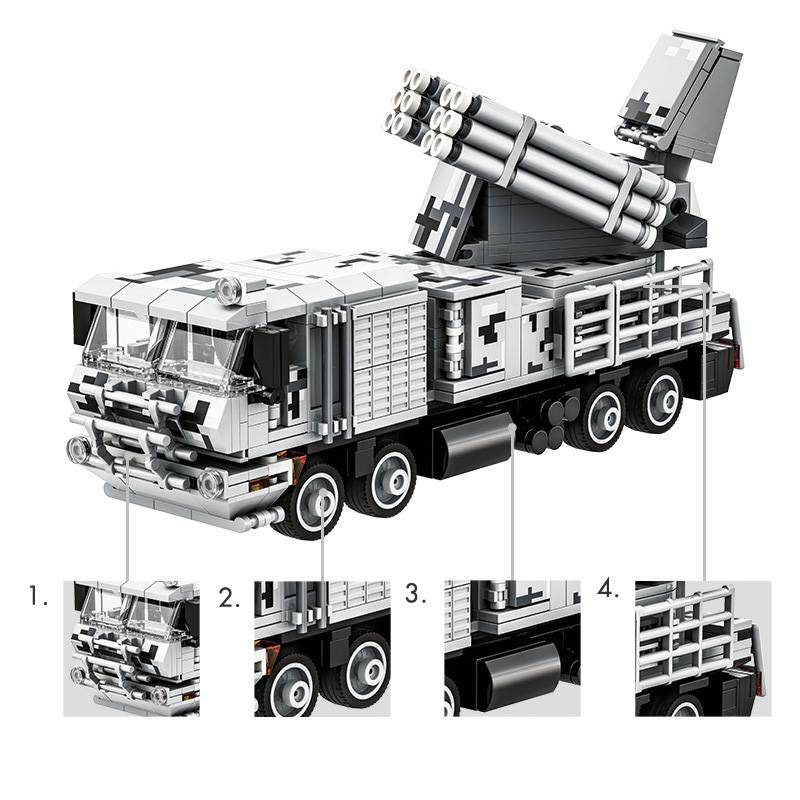 WW2 Military Classic Model "Pantsir-sm" Airdefense System Collect Ornaments Building Blocks Bricks Christmas Toys_voghion.com