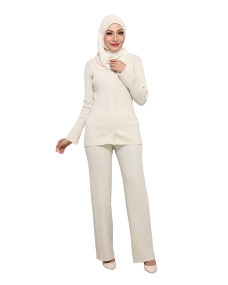Maglione lavorato a maglia da donna, completo due pezzi_voghion.com