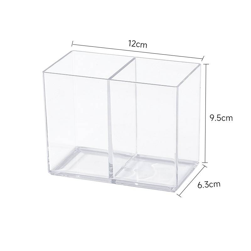 Muji Style Transparenter Acryl-Stifthalter Student Schreibwaren Aufbewahrungsbox Einfache Persönlichkeit Desktop Kleinigkeiten Aufbewahrung_voghion.com