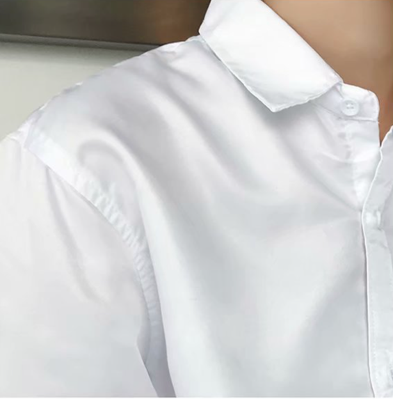 Camicia da uomo a maniche lunghe attillata, non stirabile, camicia formale da matrimonio_voghion.com