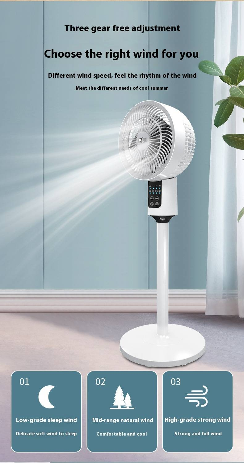 Smart Voice Control Air Circulator Fan With Remote - Oscillating Standing & Desk Fan For Home Office & Dorm_voghion.com