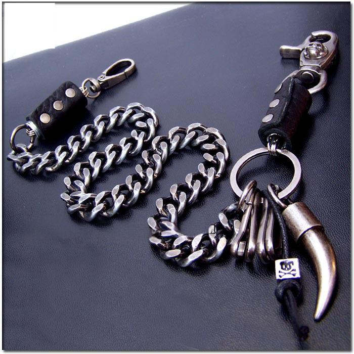 Herrenschmuck Hip Hop Punk Horn Totenkopf Metall Lässig Vielseitig Hosenkette Bühnenauftritt Gewicht Requisite Taillenkette_voghion.com