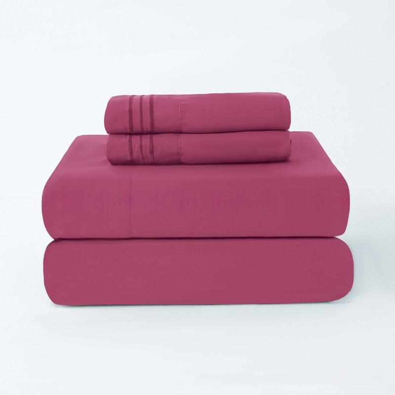 3/4PCs Polyester Bedding Set – Wrinkle-Resistant, Hypoallergenic, Soft & Breathable (Twin/Full/Queen/King, Multiple Colors & Patterns)_voghion.com