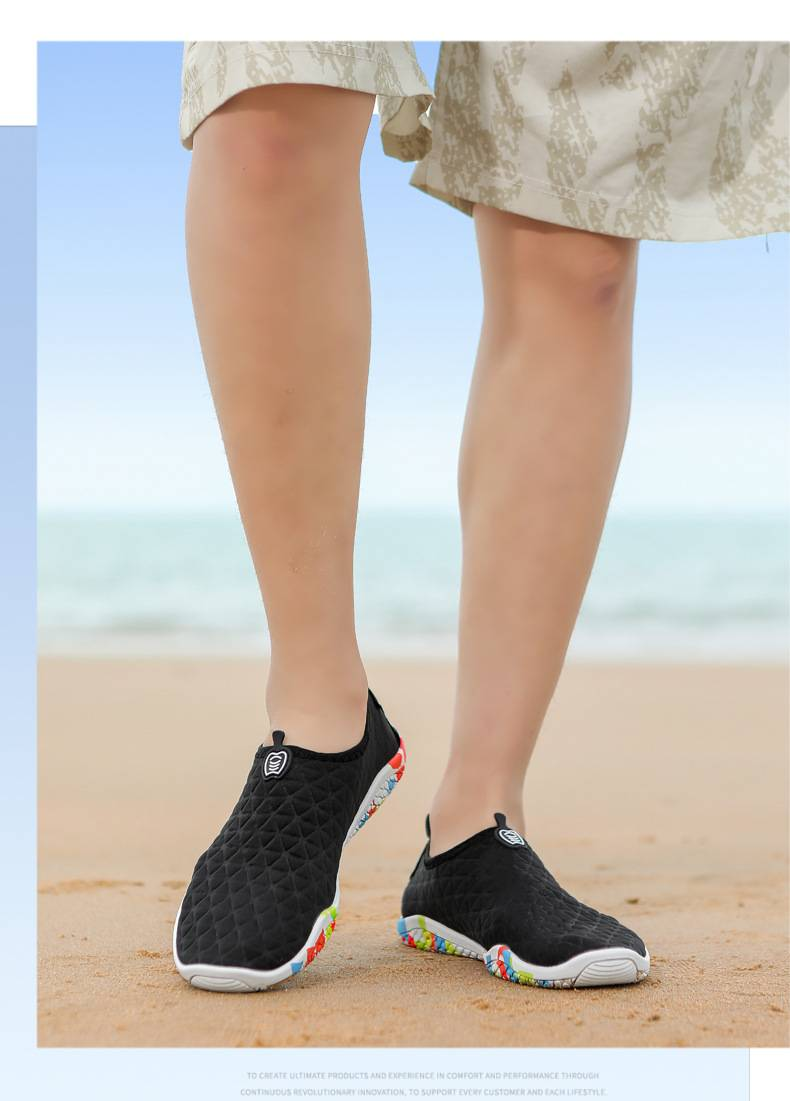 Scarpe da coppia a piedi nudi ad asciugatura rapida - Calzini acquatici ultraleggeri per spiaggia, yoga ed escursionismo | Suola antiscivolo in EVA | Uomo e donna_voghion.com
