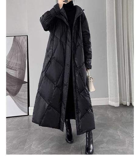 Women's Clothing Plus Size Long Padded Coat For Women Winter Warm Thickened Loose Outerwear With Stand Collar And Pockets_voghion.com