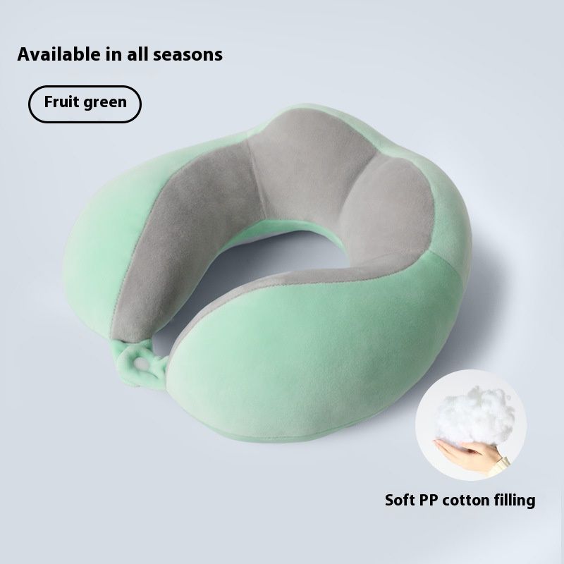 Cuscino cervicale a forma di U di alta qualità con ricamo - Cotone PP ultra morbido per casa, ufficio e viaggi - Stampa del logo personalizzato disponibile_voghion.com