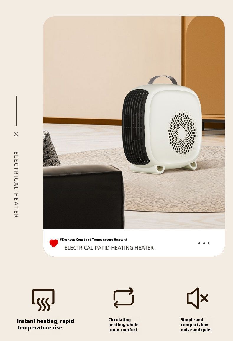 1800W PTC Ceramic Space Heater With 90° Oscillation, Overheat & Tip-Over Protection, 2 Speed Settings For Home Office (Up To 20㎡)_voghion.com