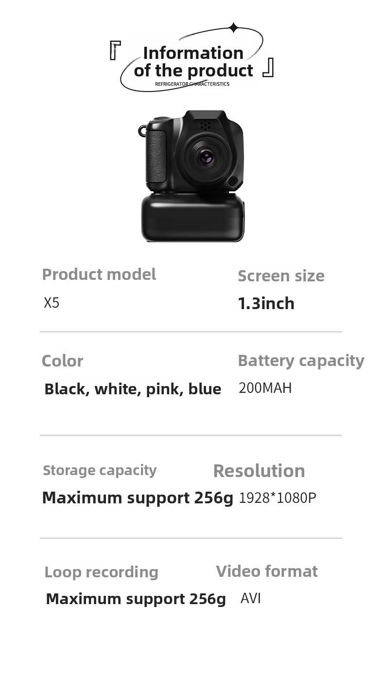 Retro Mini CCD Camera – Vintage-Style Keychain Pocket Cam With 1080p Video & 10 Filters (TF Card & Battery Dock Options)_voghion.com