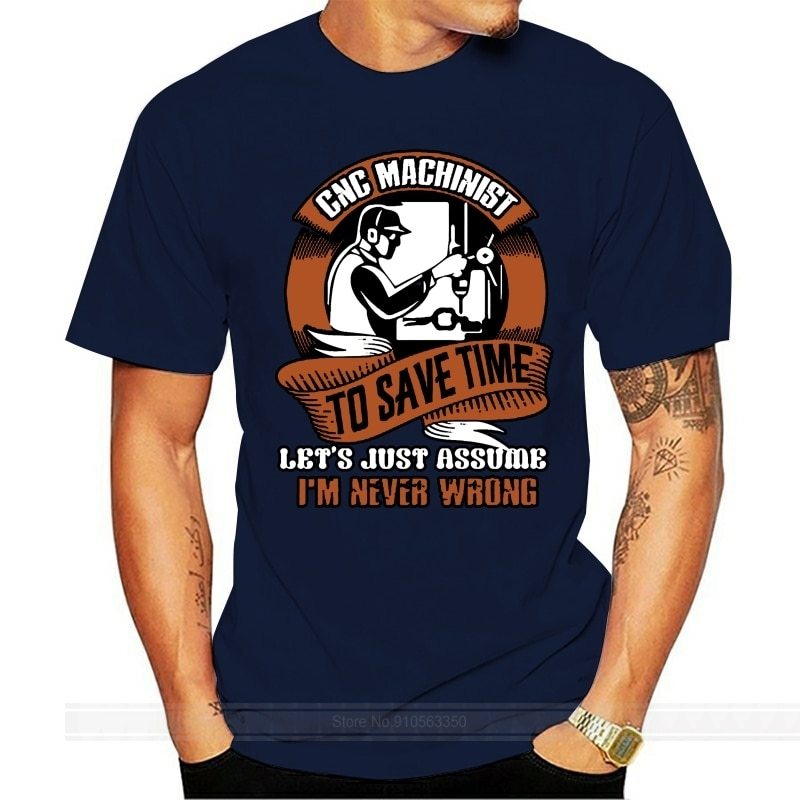 Men CNC hinist Never Wrongs Shirt t Design cotton Basic Solid Fiess Comfortable Outfit shirt_voghion.com