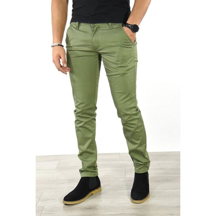 Men's Business Solid Color Casual Pants_voghion.com