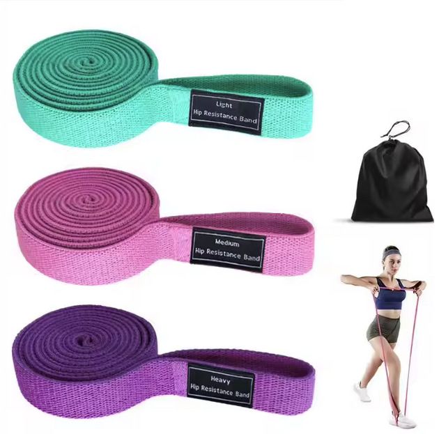 Bandas elásticas de resistencia tejidas de 2 m de largo para entrenamiento de dominadas y ejercicios de estiramiento_voghion.com